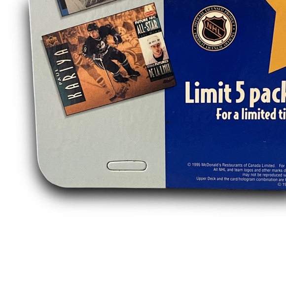 Rare 1995 McDonalds Upper Deck NHL Card / Big Mac 2 Sided Vintage Translite Sign - Picture 3 of 4